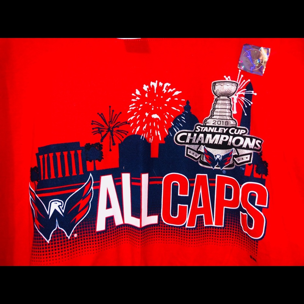 All Caps 2018 Stanley Cup Champs Tee